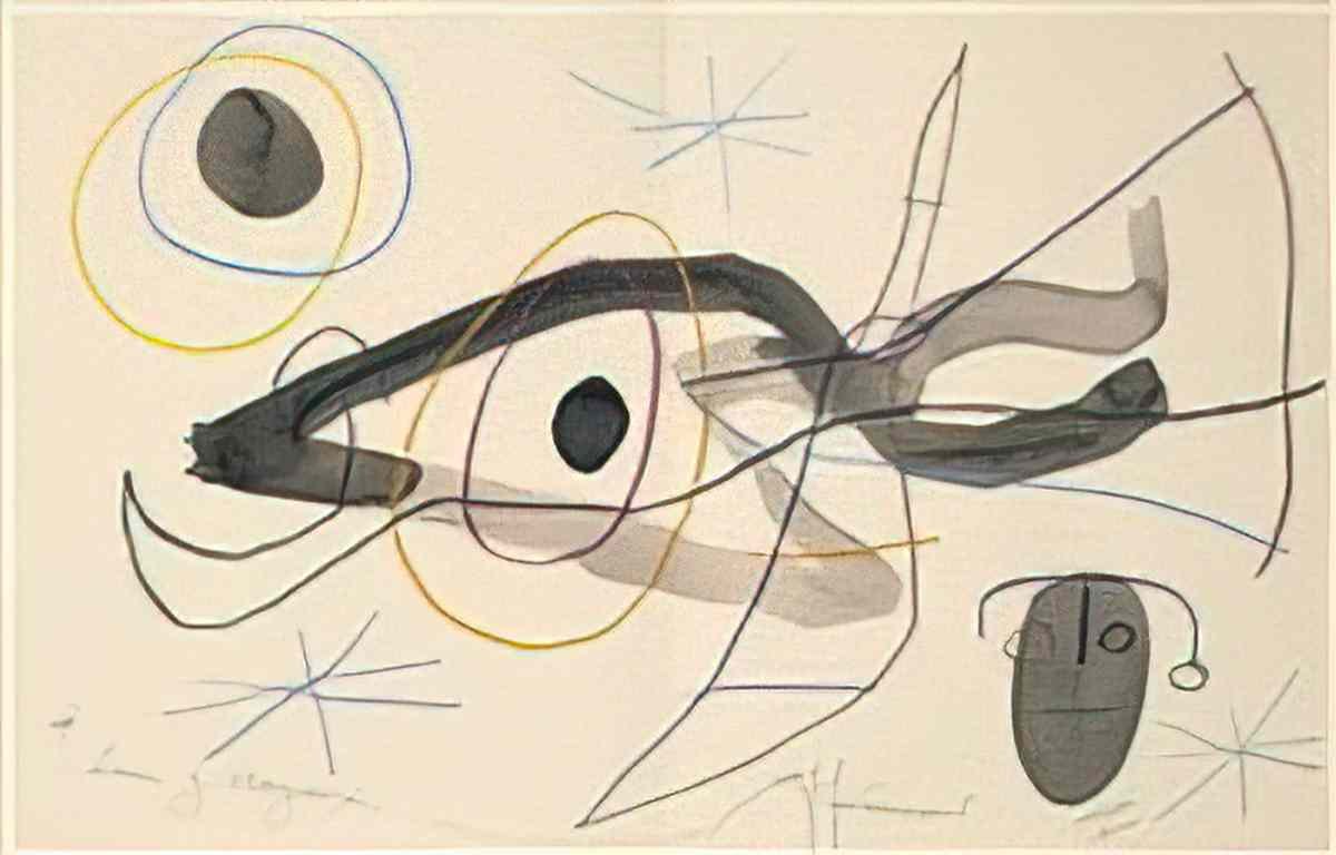 Joan Miro sans titre music hall Art A4 Photo Print