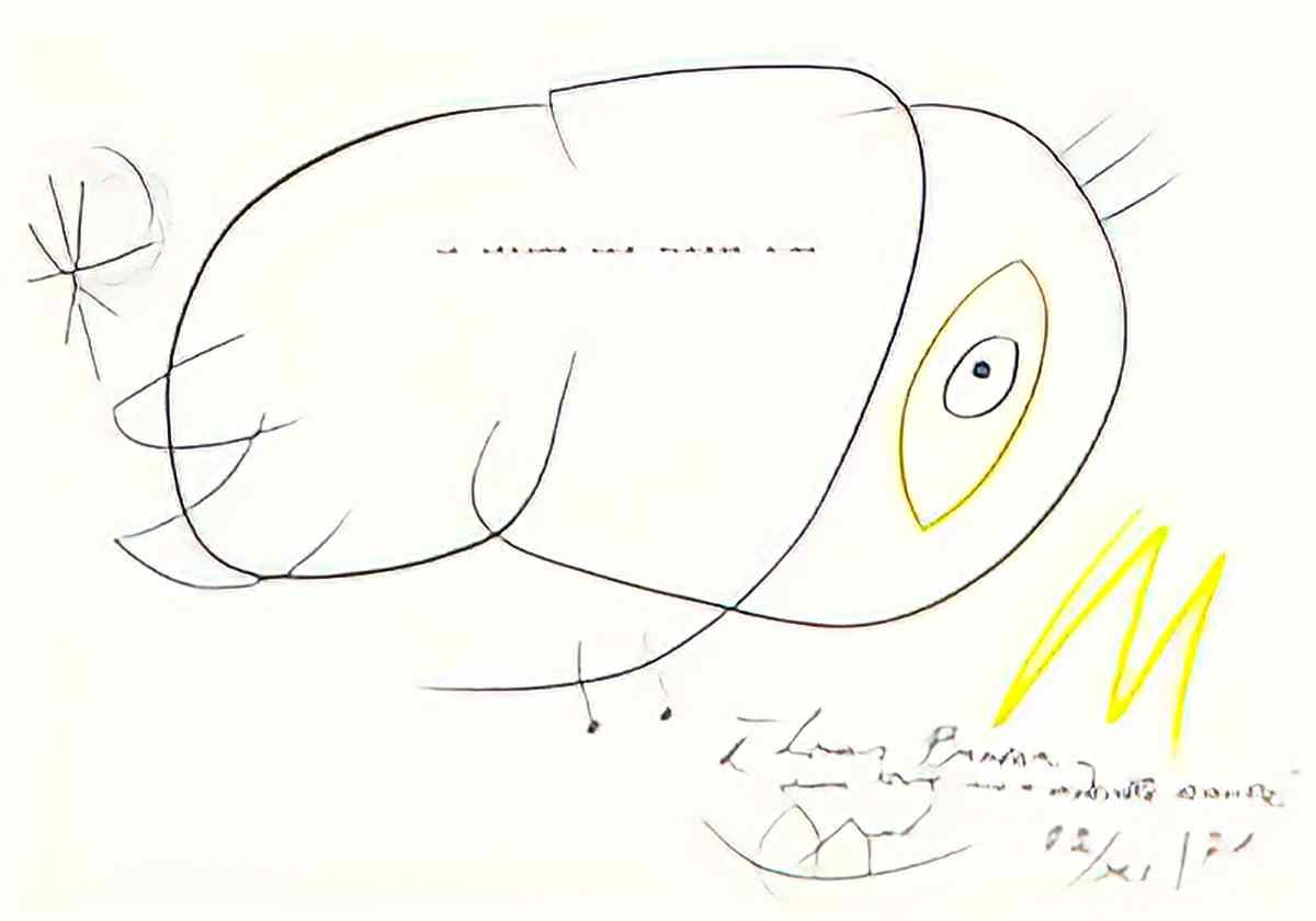 Joan Miro sans titre182 Art A4 Photo Print