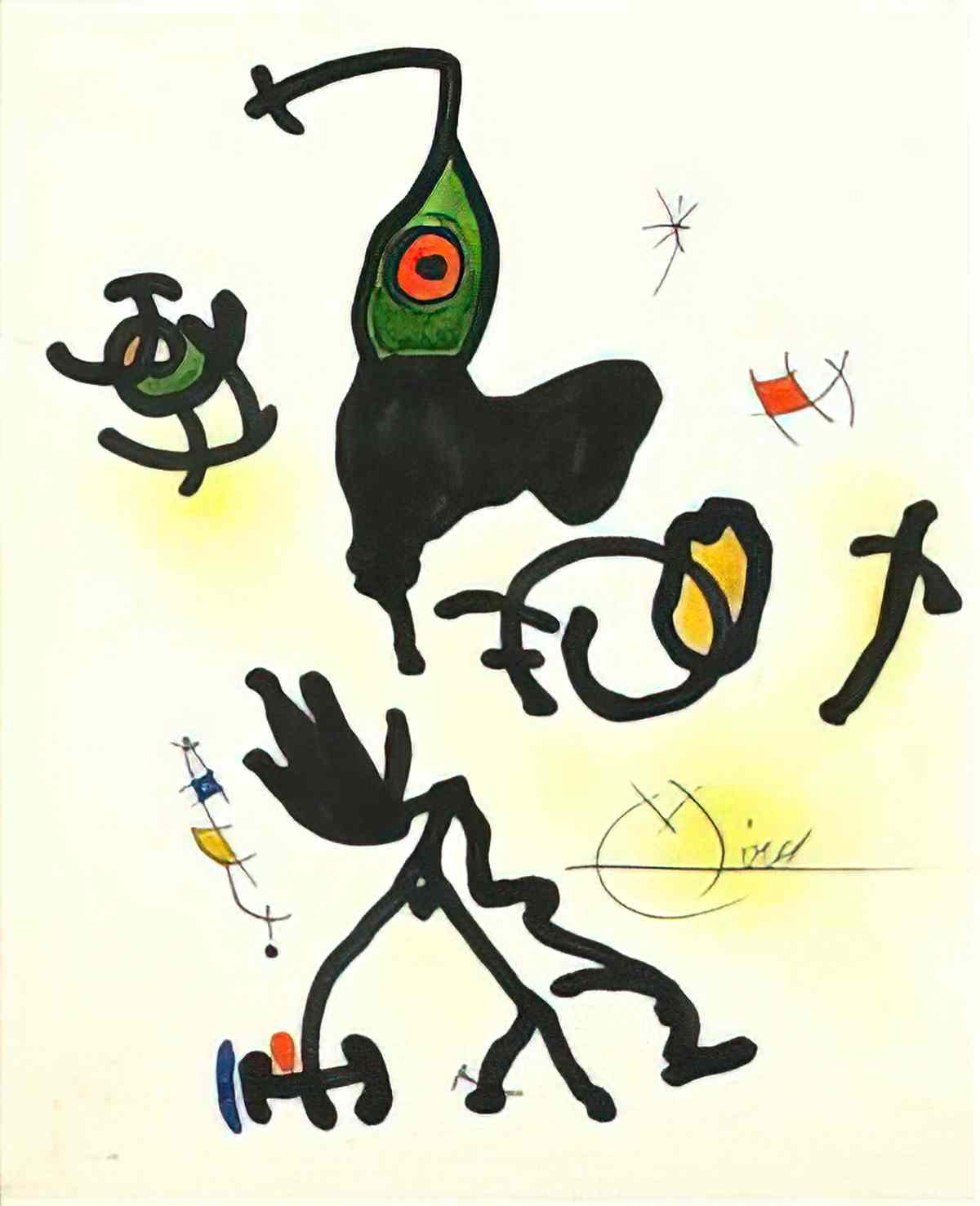 Joan Miro sans titre215 Art A4 Photo Print