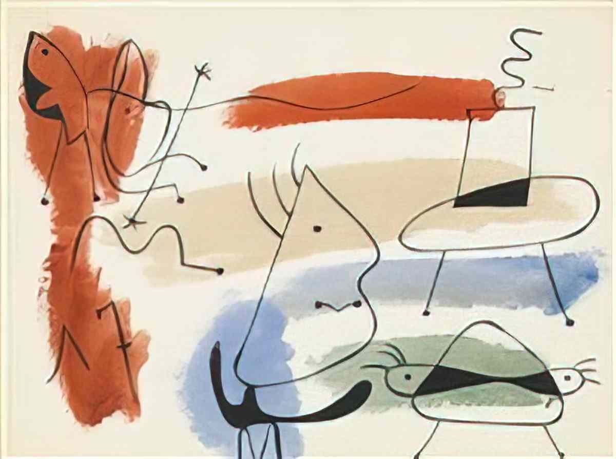 Joan Miro signes et figurations1 Art A4 Photo Print