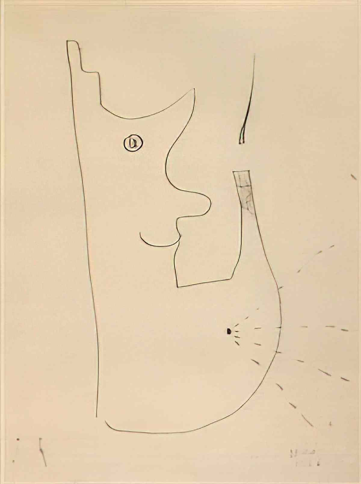 Joan Miro tete de fumeur 2 Art A4 Photo Print