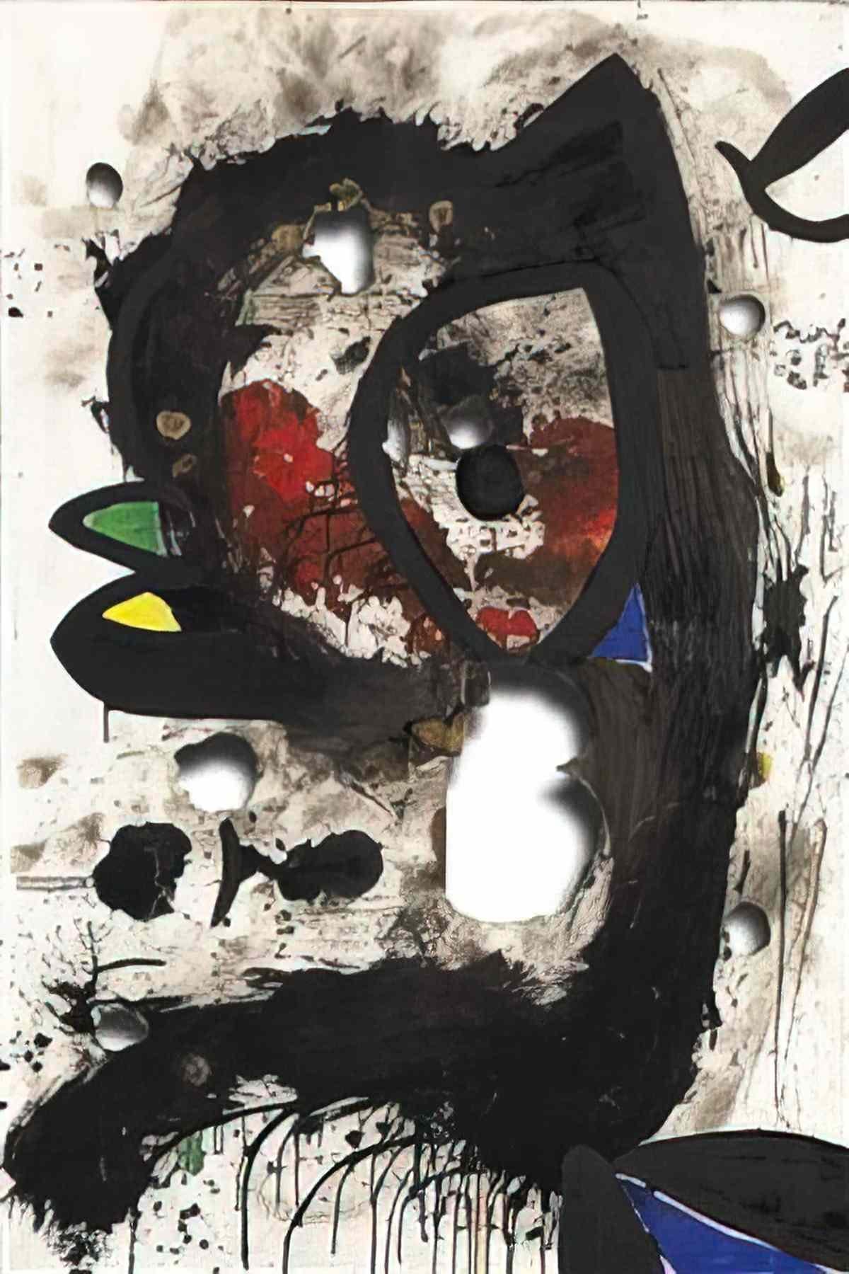 Joan Miro toile brûlee 3 burnt c anvas 3 Art A4 Photo Print