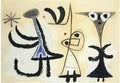 Joan Miro trois personnages Art A4 Photo Print