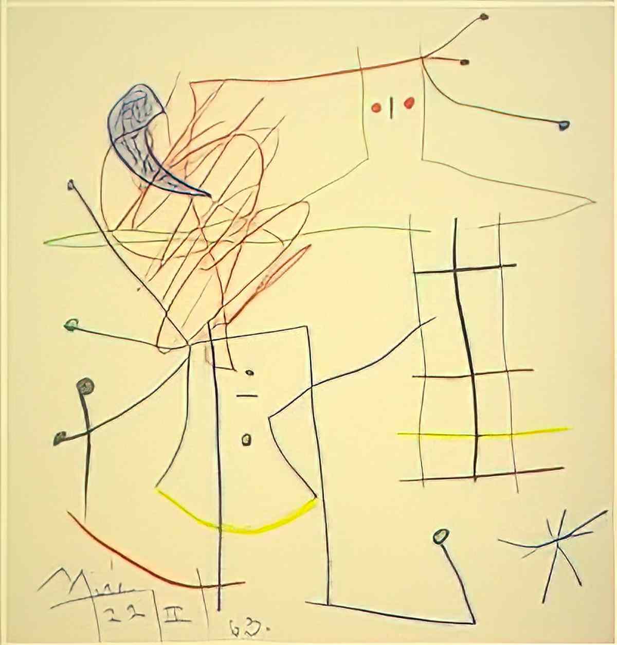 Joan Miro soiree snob chez la princesse Art A4 Photo Print