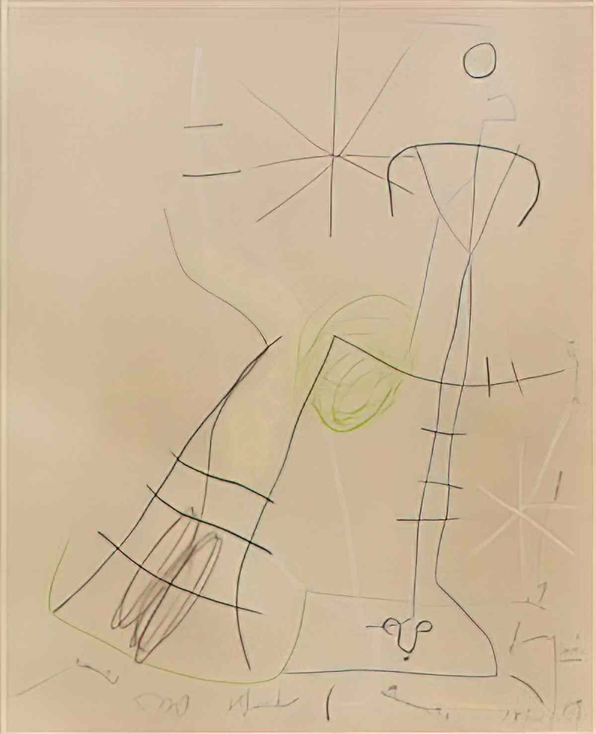 Joan Miro standing nude Art A4 Photo Print