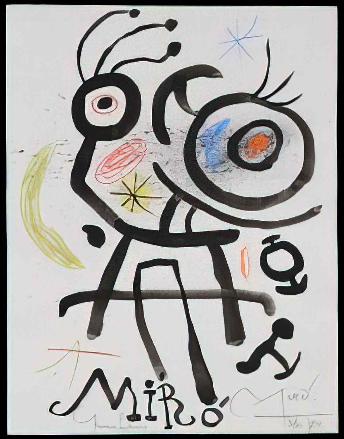 Joan Miro tete dhomme iii Art A4 Photo Print