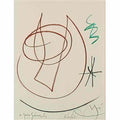 Joan Miro tete et oiseau Art A4 Photo Print
