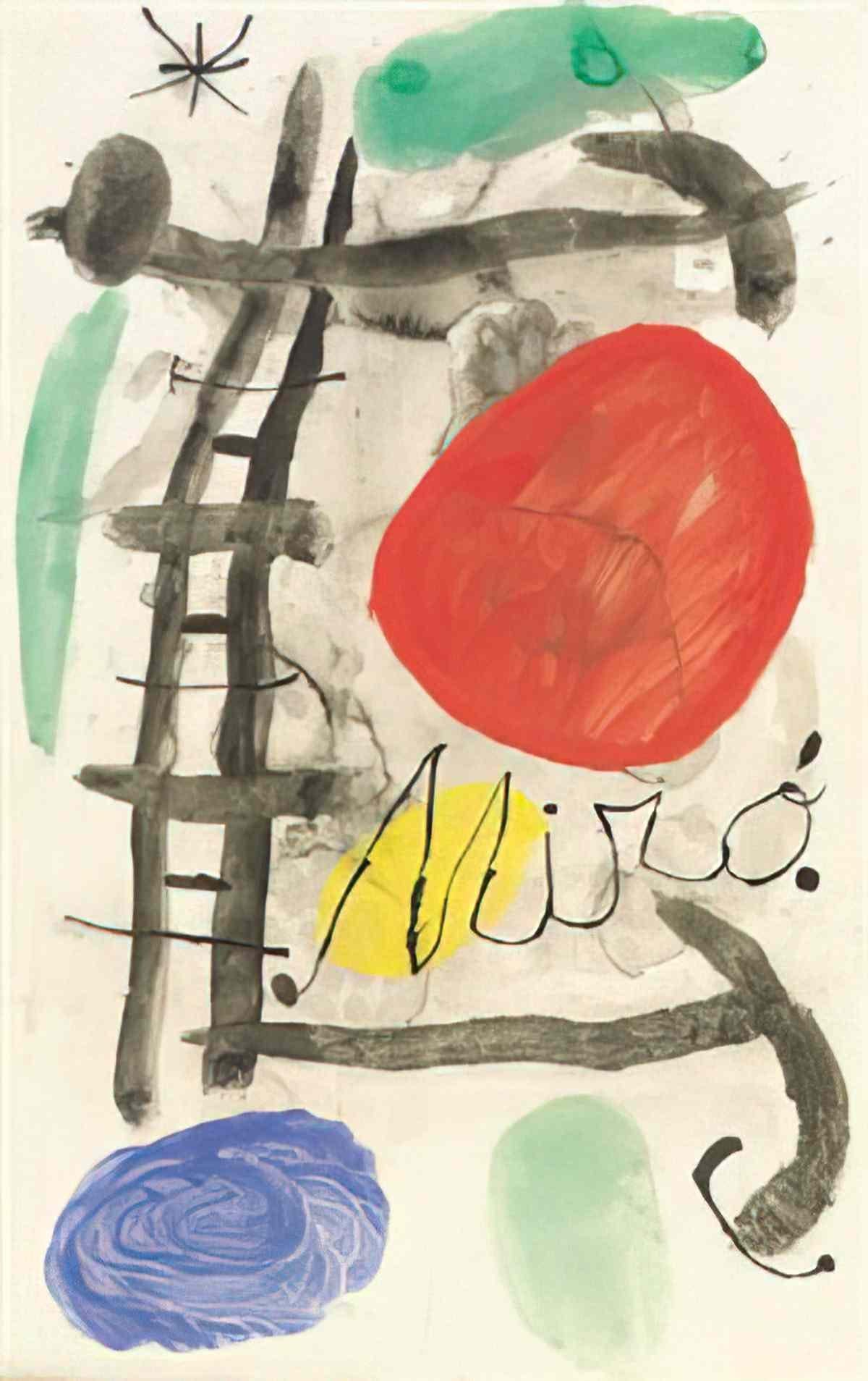 Joan Miro tete oiseau etoile Art A4 Photo Print