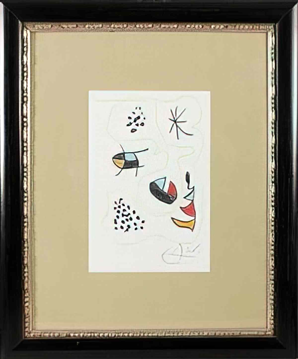 Joan Miro trace sur la paroi vi trace on the wall d445 Art A4 Photo Print