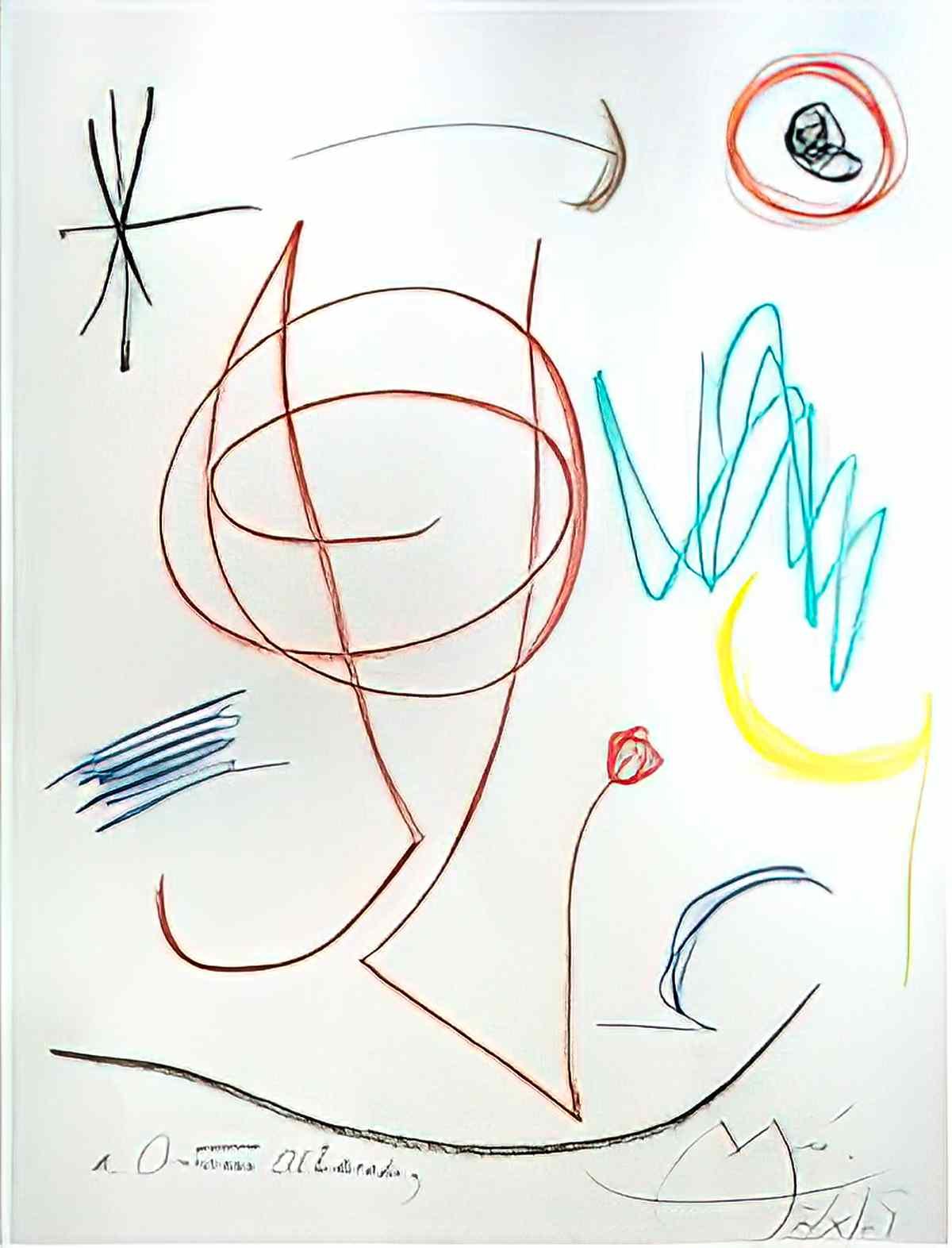 Joan Miro trois etoiles Art A4 Photo Print