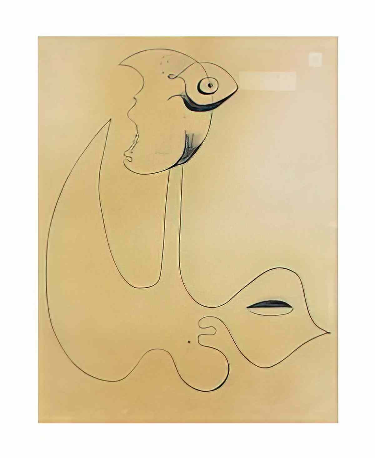 Joan Miro trois personnages2 Art A4 Photo Print