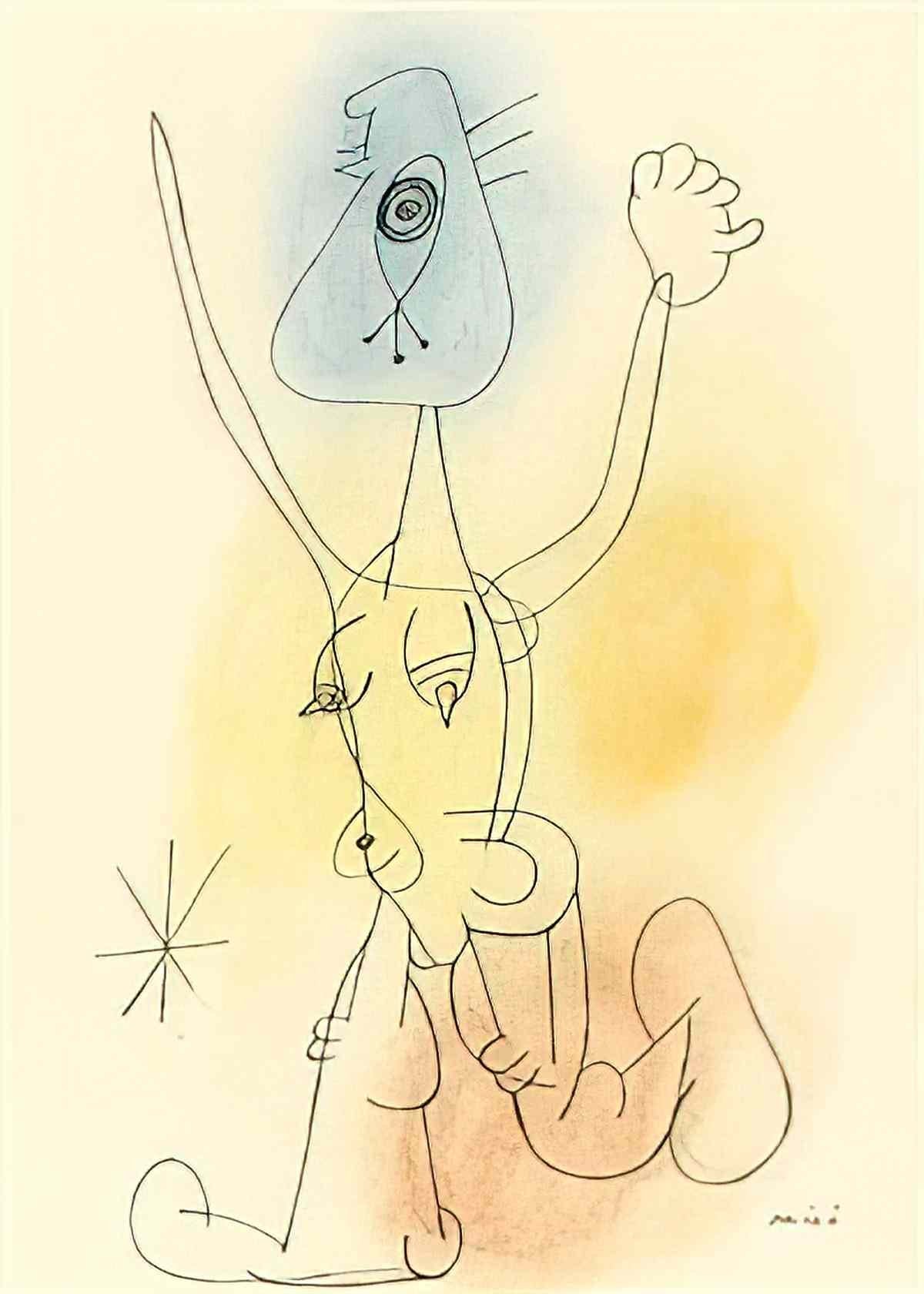 Joan Miro untitled iii iv vii and xiv Art A4 Photo Print