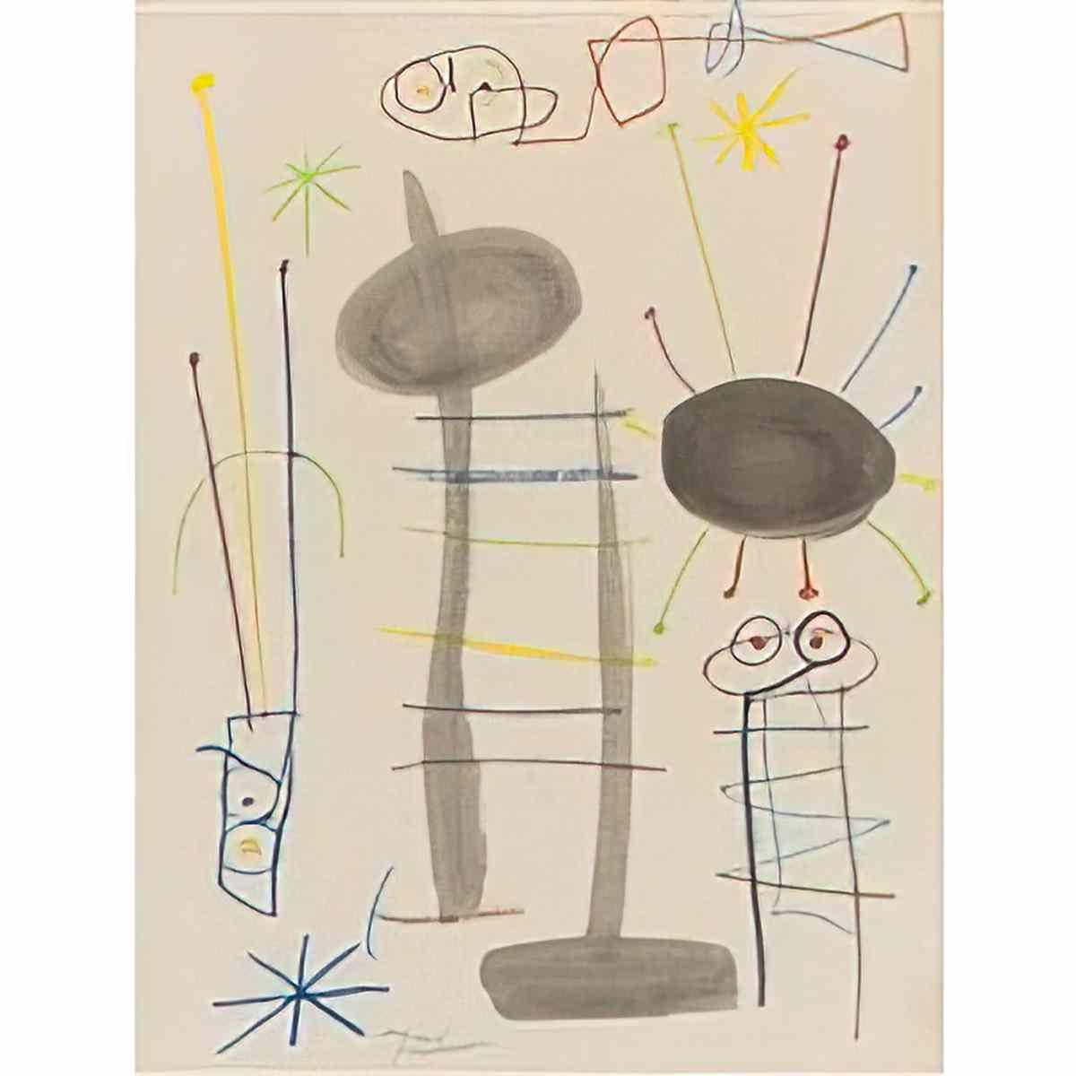 Joan Miro untitled iv Art A4 Photo Print