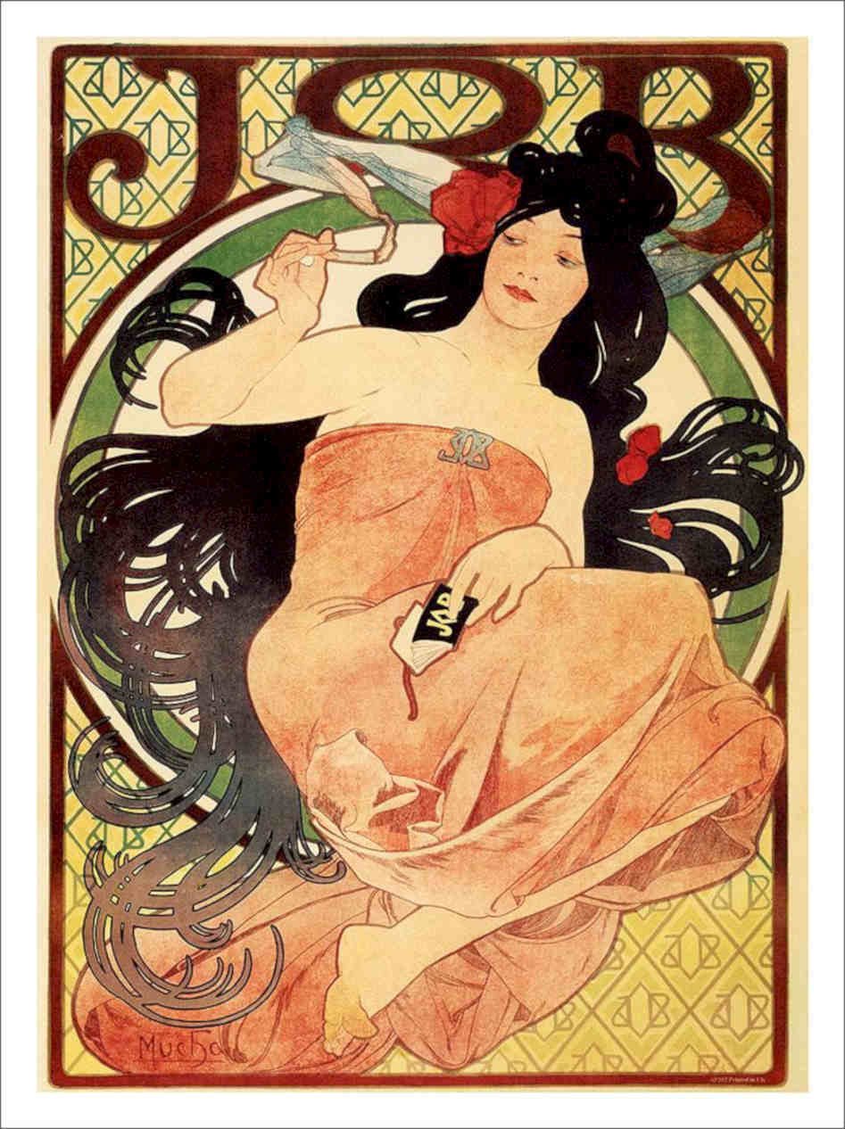 Job Alphonse Mucha 1898 Vintage Retro Advert Poster A4 Photo Print