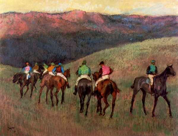 Jockeys in Training by Degas A4 Photo Print