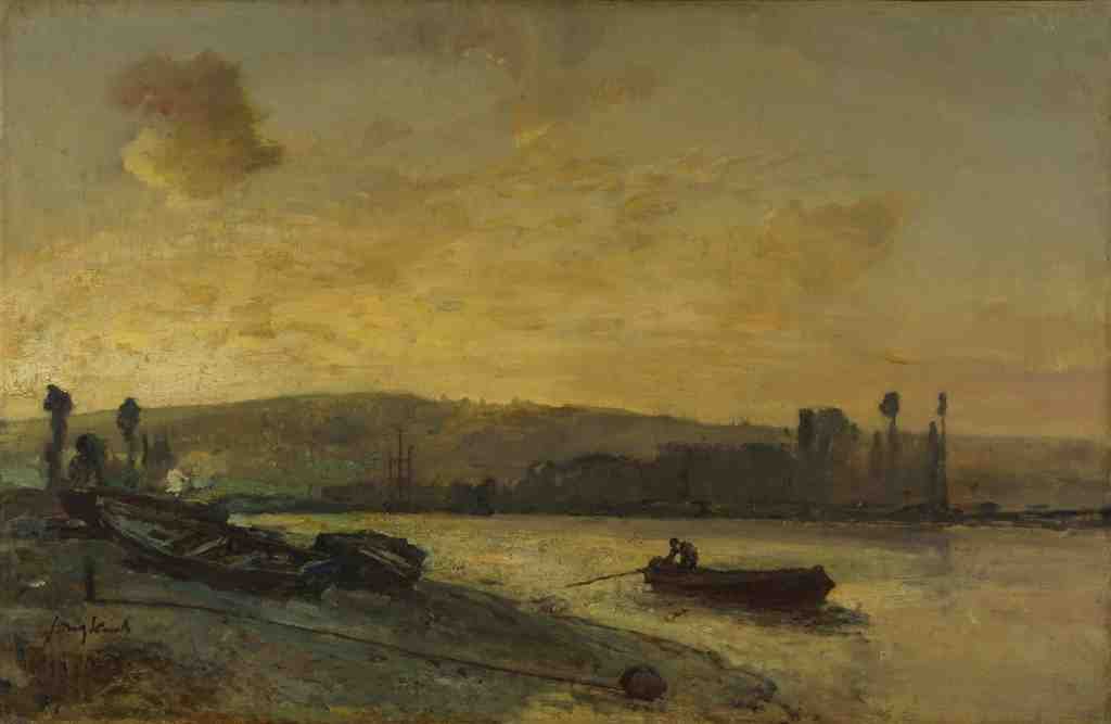 Johan Barthold Jongkind River Scene A4 Photo Print