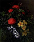 Johan Laurentz Jensen Jensen Allemanda Ixora And Orchids A4 Photo Print