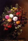 Johan Laurits Jensen Opstilling Med Georginer Still Life A4 Photo Print