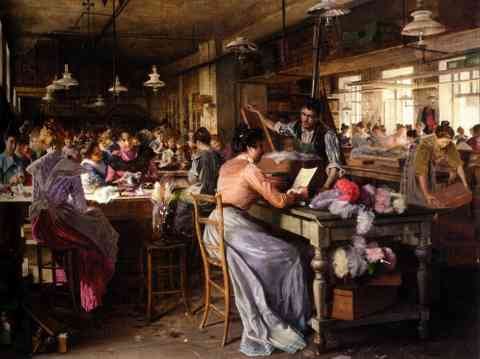 Johann Hamza Die Putzmacherinnen The Feather Makers 1902 A4 Photo Print