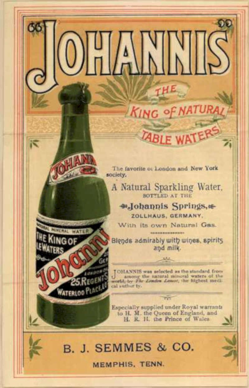 Johannes Mineral Water Vintage Retro Advert Ads A4 Photo Print