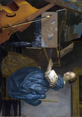 Johannes Vermeer A Young Woman seated at a Virginal cropped A4 Photo Print