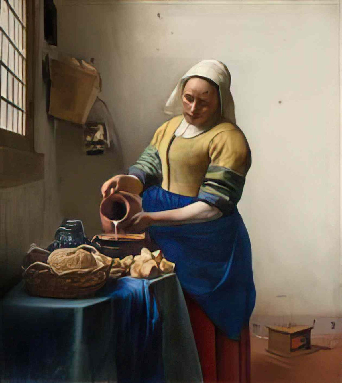 Johannes Vermeer the milkmaid Art A4 Photo Print