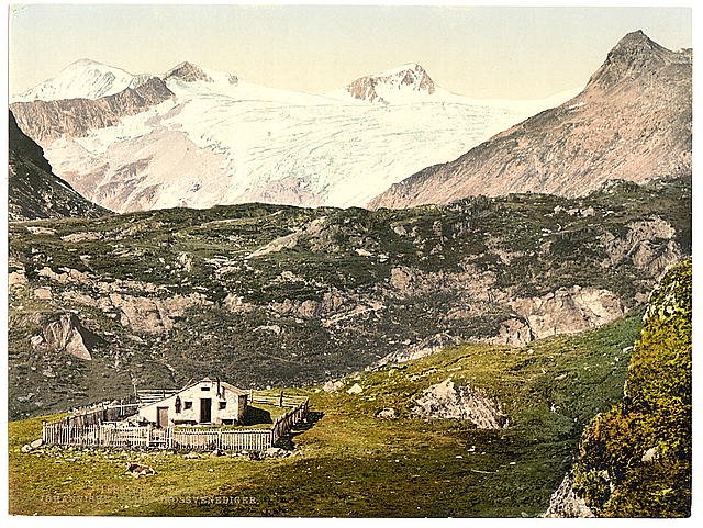 Johannishutte with Grossvenediger Tyrol Vintage A4 Photo Print