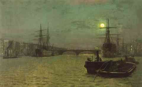 John Atkinson Grimshaw London BridgeHalf Tide A4 Photo Print