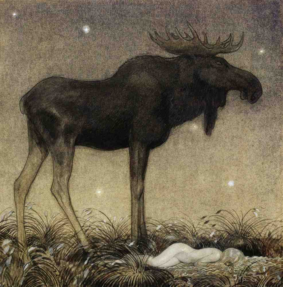 John Bauer Page 005 Fairy Art Vintage Illustration A4 Photo Print