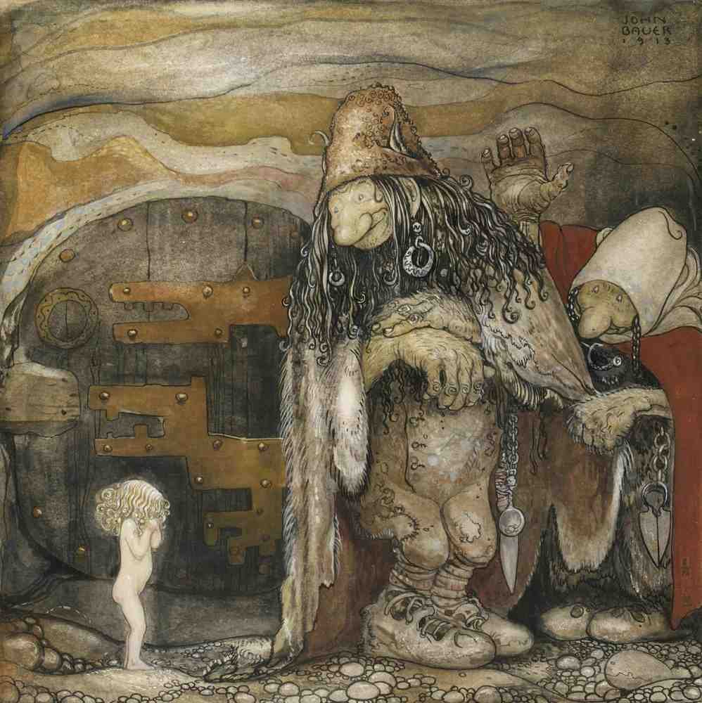 John Bauer Page 040 Fairy Art Vintage Illustration A4 Photo Print