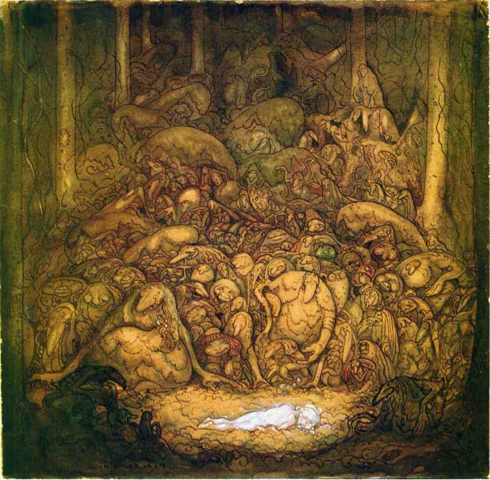 John Bauer Page 050 Fairy Art Vintage Illustration A4 Photo Print