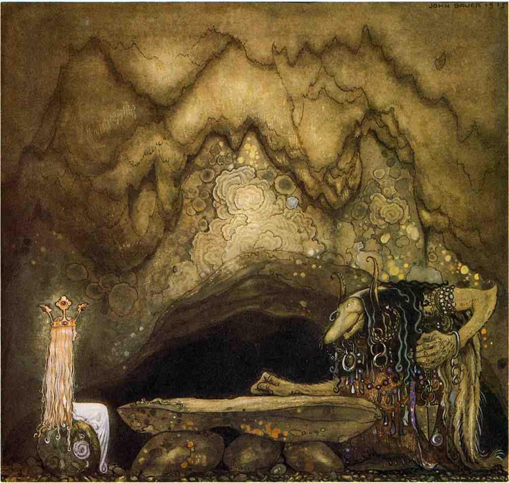 John Bauer Page 068 Fairy Art Vintage Illustration A4 Photo Print