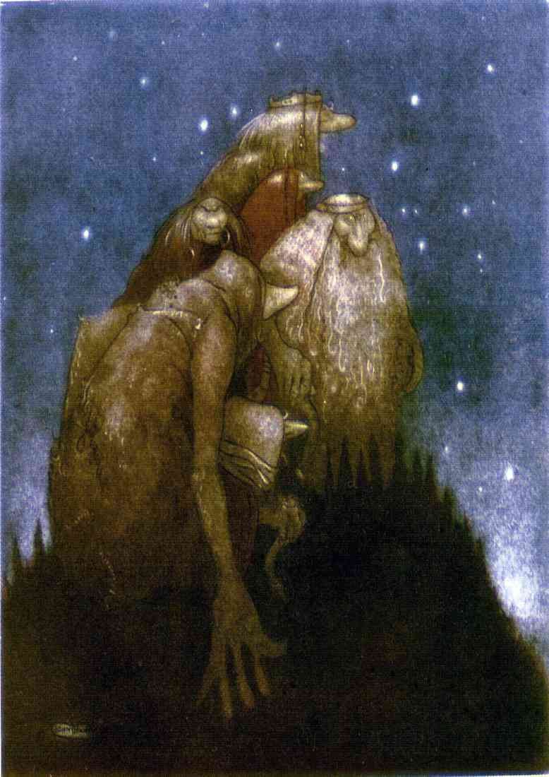 John Bauer Page 069 Fairy Art stretched A4 Photo Print