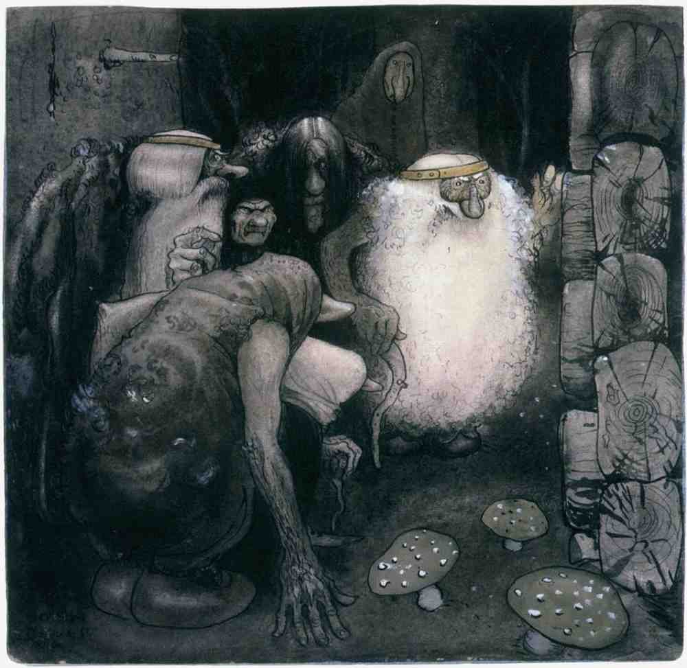 John Bauer Page 074 Fairy Art Vintage Illustration A4 Photo Print