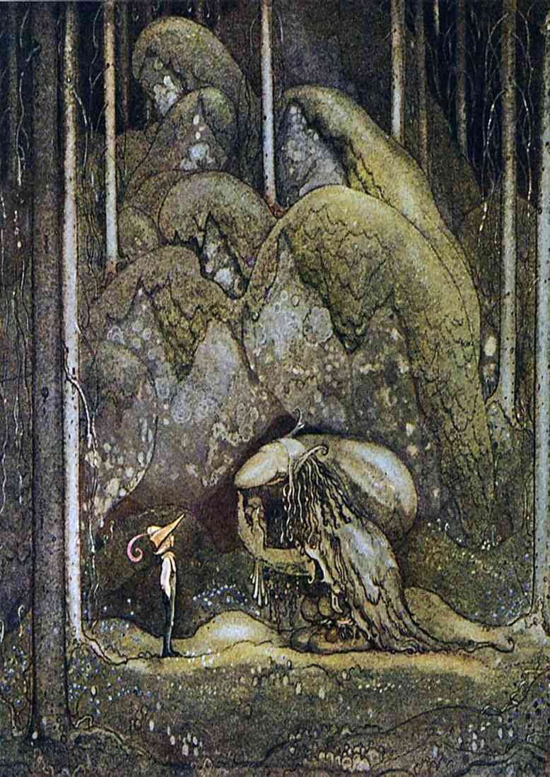 John Bauer Page 079 Fairy Art stretched 2 A4 Photo Print
