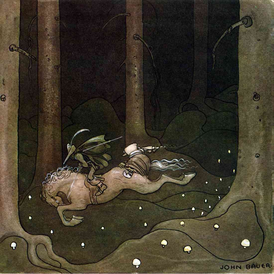 John Bauer Page 084 Fairy Art A4 Photo Print