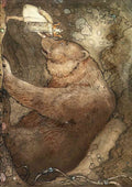 John Bauer she kissed the bear on the nose 2 CROP A4 Photo Print