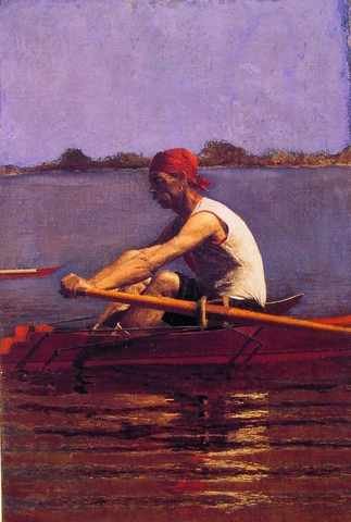 John Biglin In Single Scull A4 Photo Print
