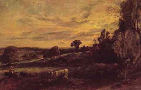 John Constable Landscape Evening A4 Photo Print