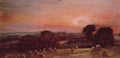 John Constable a hayfield near east bergholt at sunset 1812 Art A4 Photo Print
