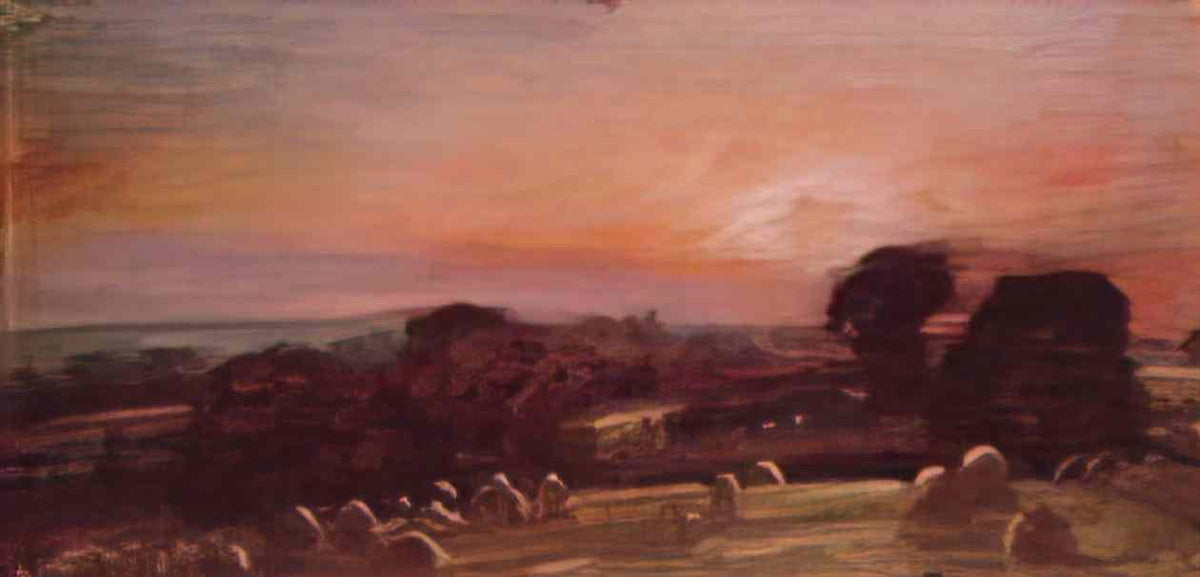 John Constable a hayfield near east bergholt at sunset 1812 Art A4 Photo Print