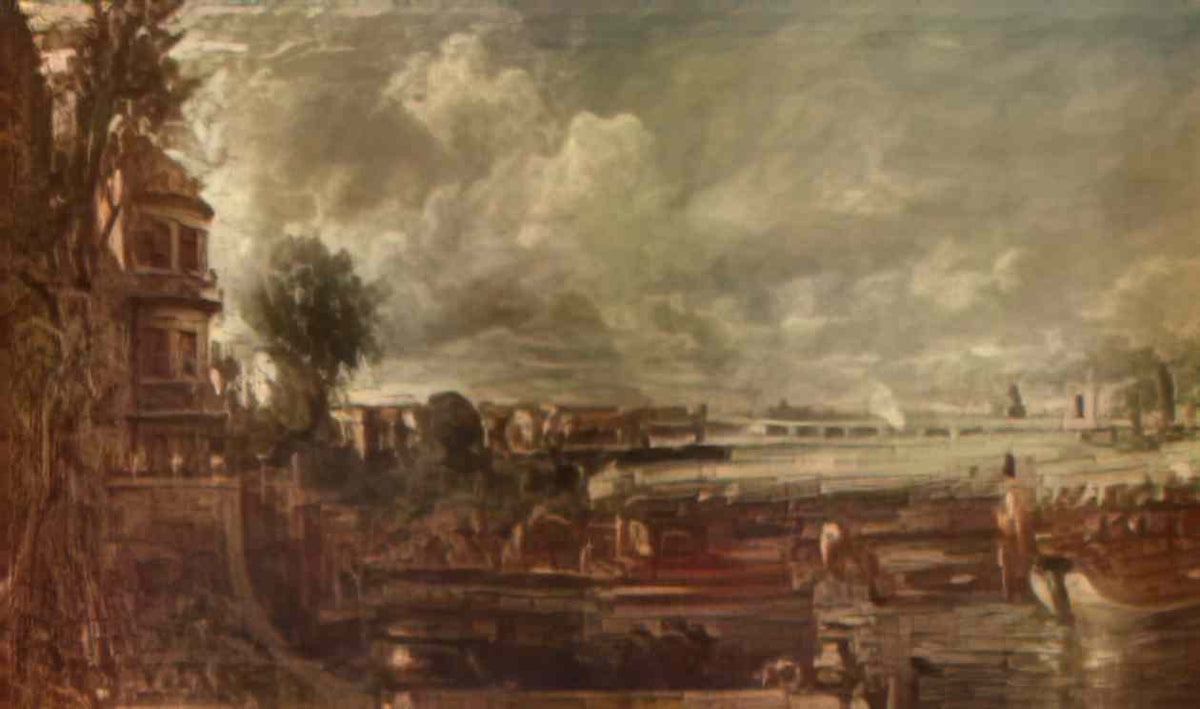 John Constable the opening of waterloo bridge seen from whitehall sta Art A4 Photo Print