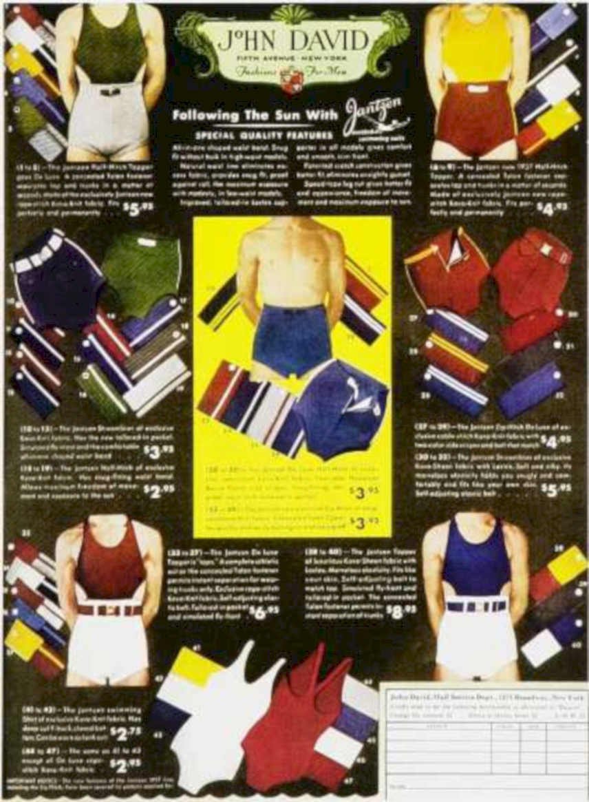 John David Swimsuits Vintage Retro Advert Ads A4 Photo Print