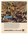 John Deere Logs Vintage Retro Advert Ads A4 Photo Print