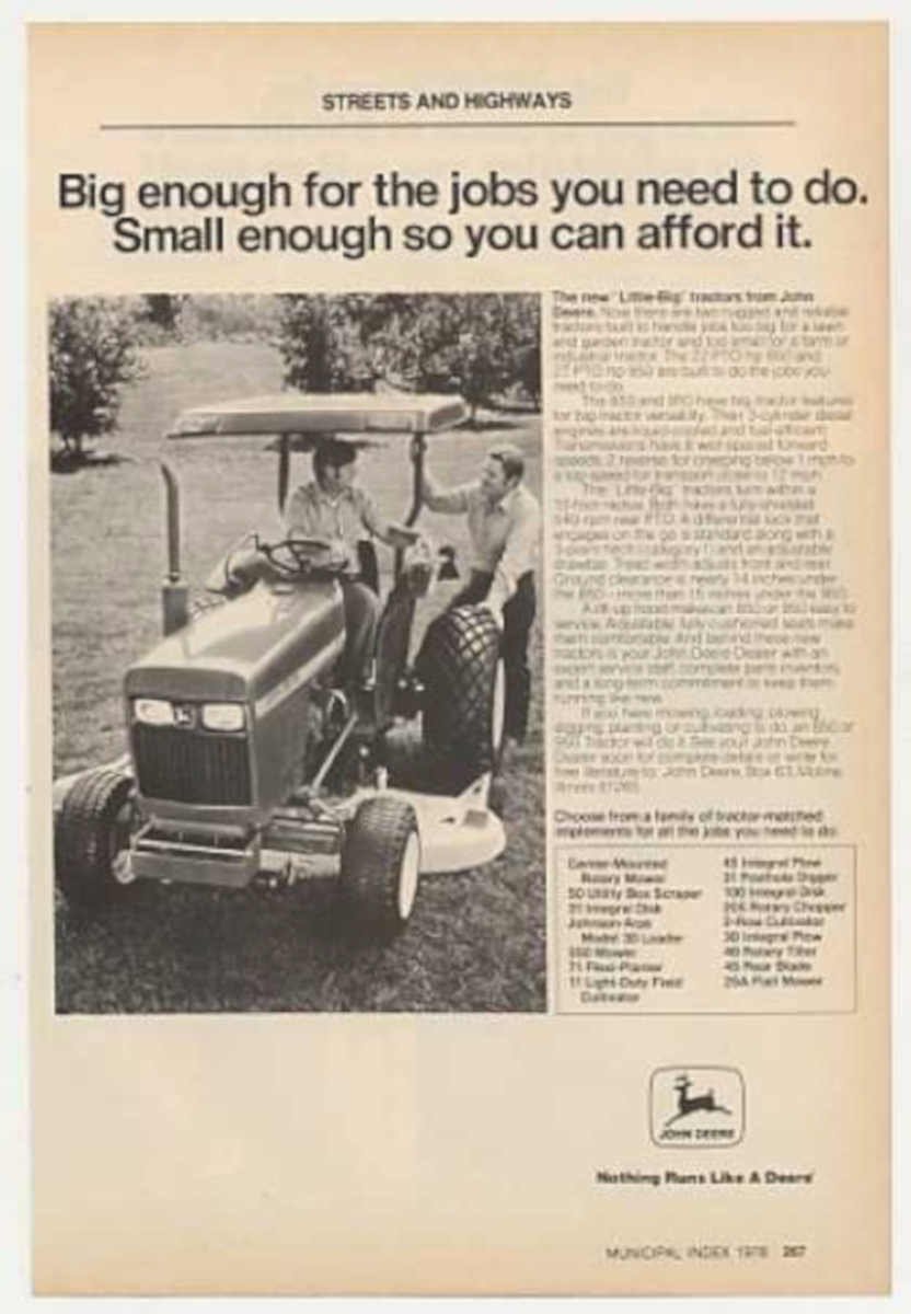 John Deere Tractor 2 (2) Vintage Retro Advert Ads A4 Photo Print