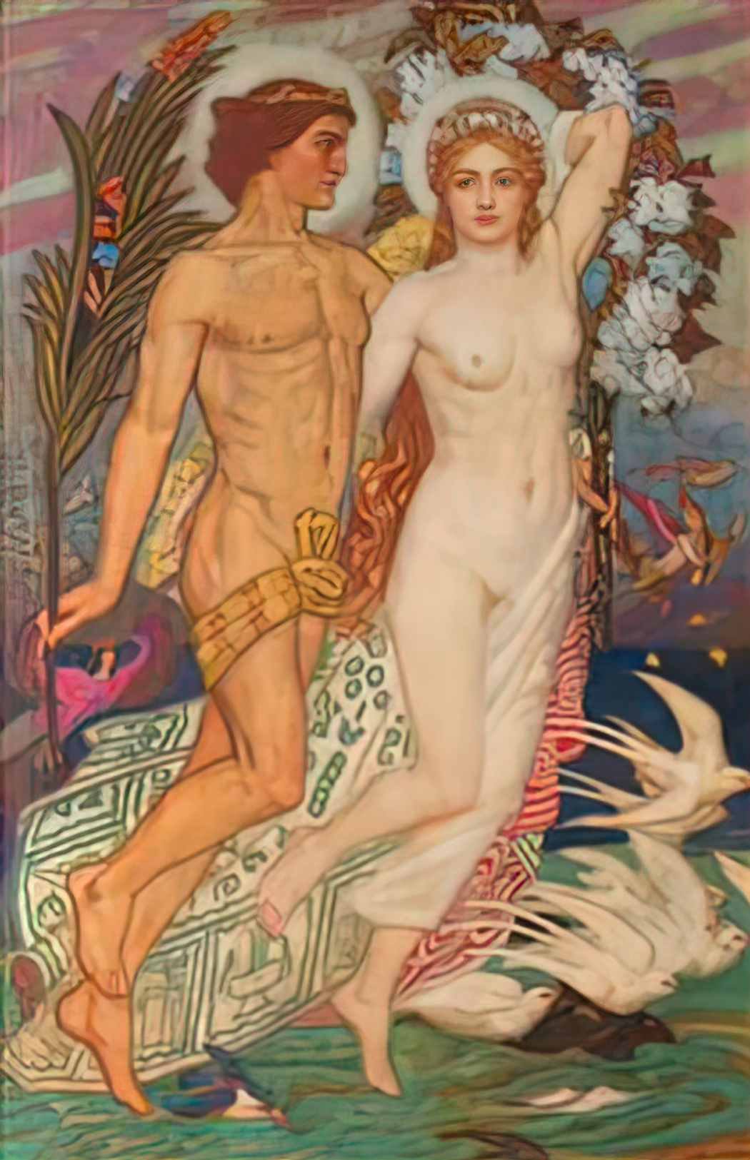 John Duncan fand and manannan 1913 Art A4 Photo Print UK