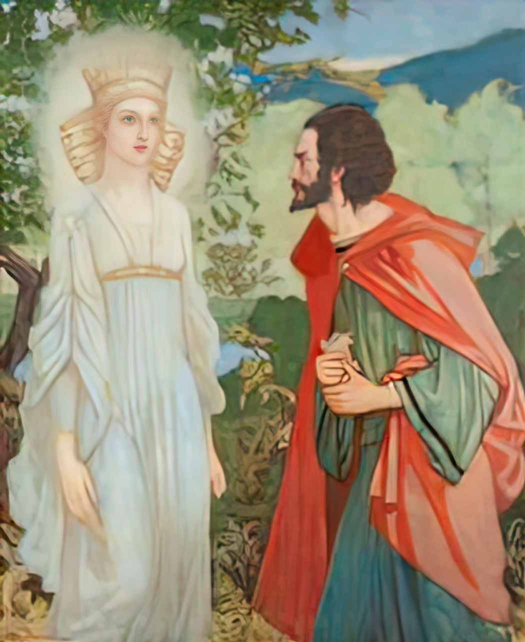 John Duncan merlin and the fairy queen Art A4 Photo Print