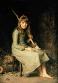 John Everett Millais cinderella A4 Photo Print