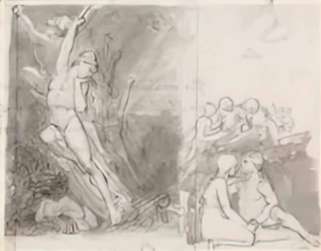 John Flaxman john flaxman illustration to milton s paradise lost adam Art A4 Photo Print