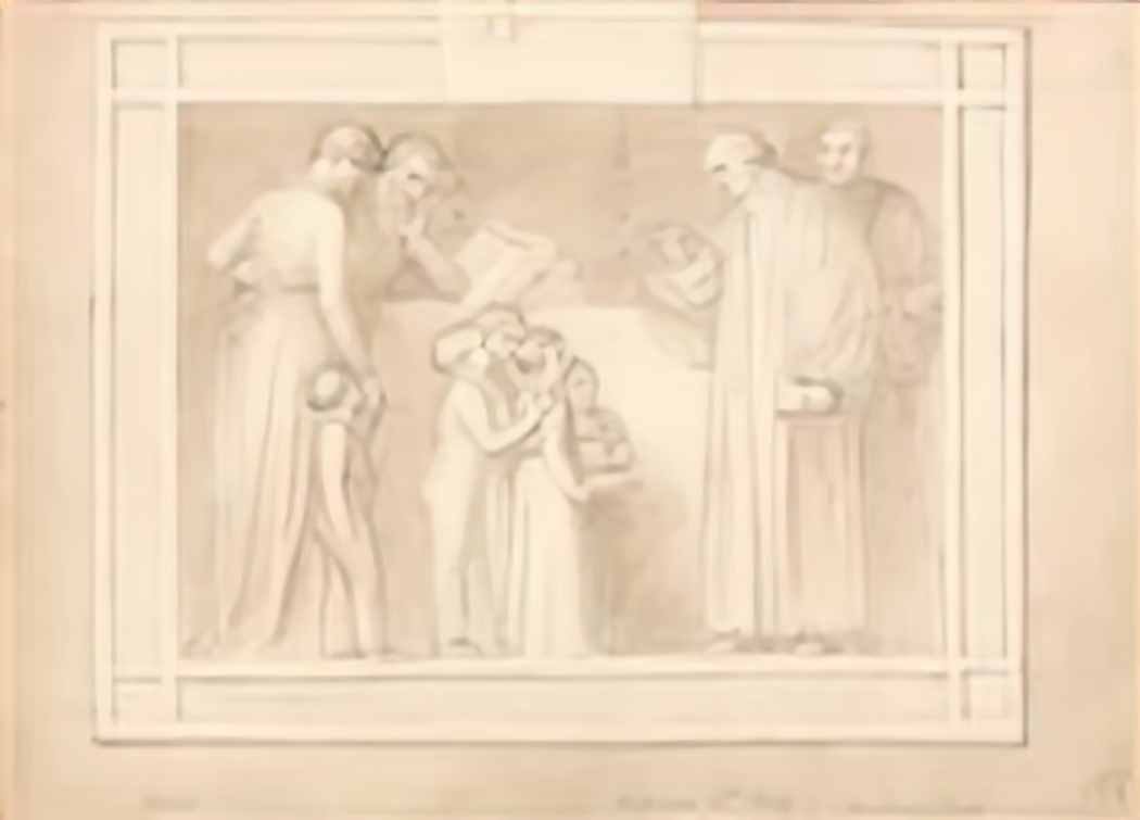 John Flaxman john flaxman study for a monument to the reverend john c Art A4 Photo Print